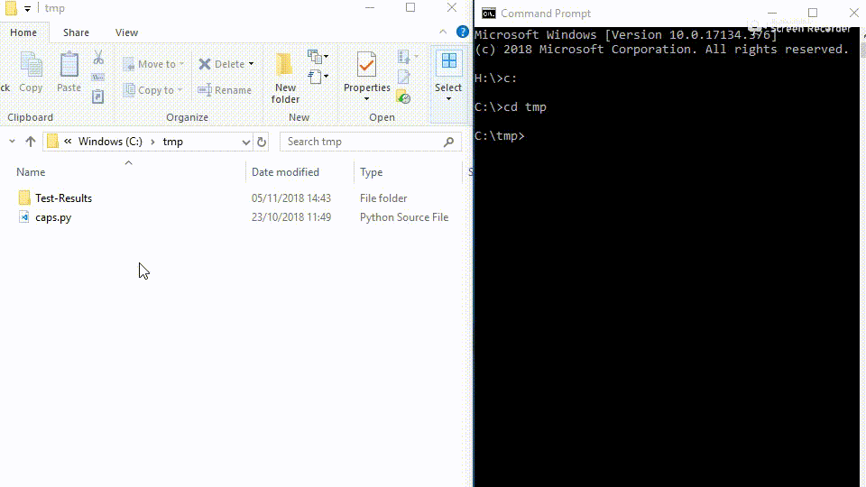 Running caps.py