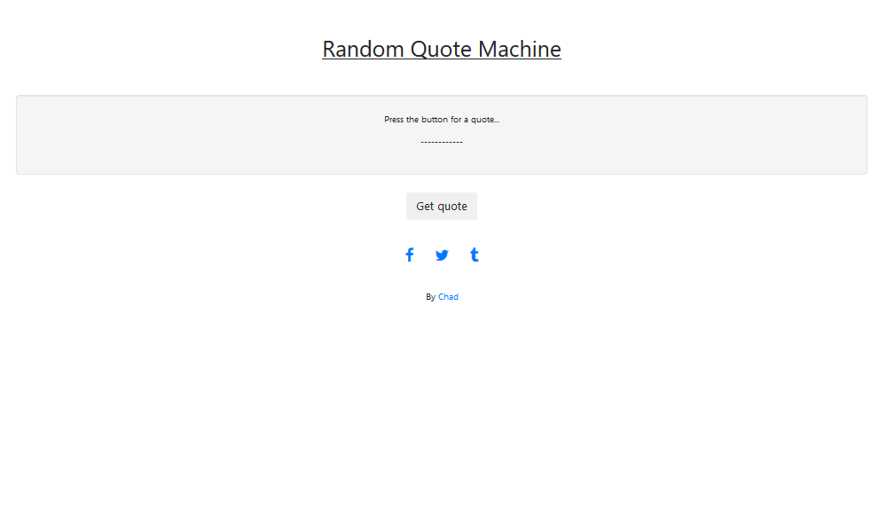 Random Quote Machine