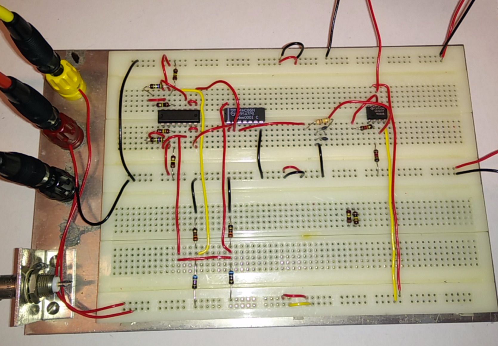 Final breadboard circuit